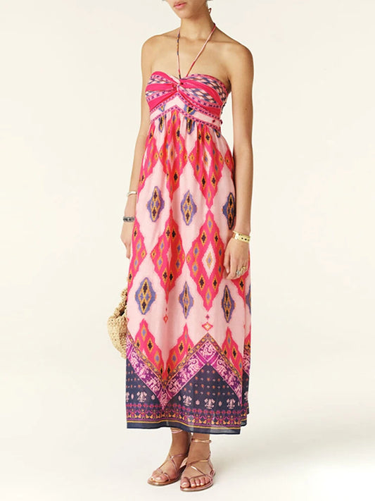 LushChic Floral Halter Sundress