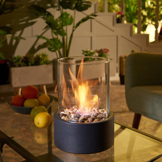 Modern Tabletop Flame Lantern – Portable & Stylish