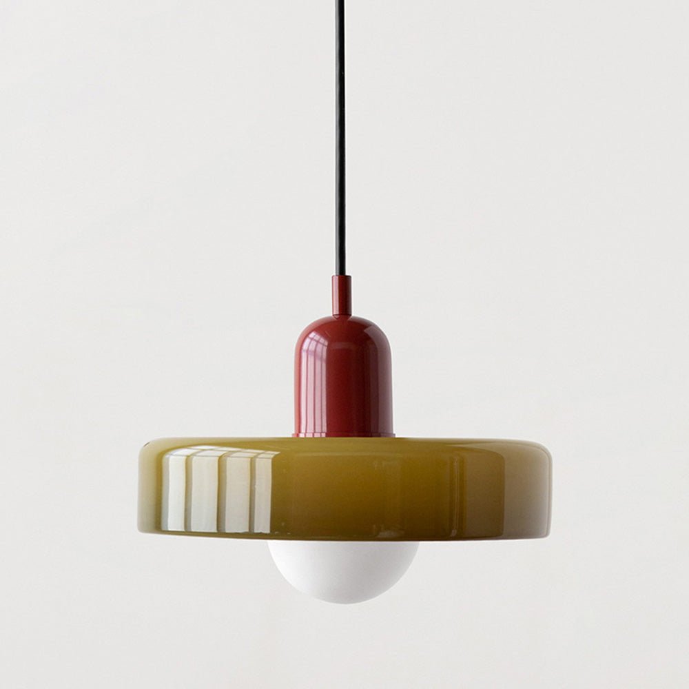 Bauhaus Colored Glass Pendant Lamp - Modern Designer Lighting for Stylish Homes