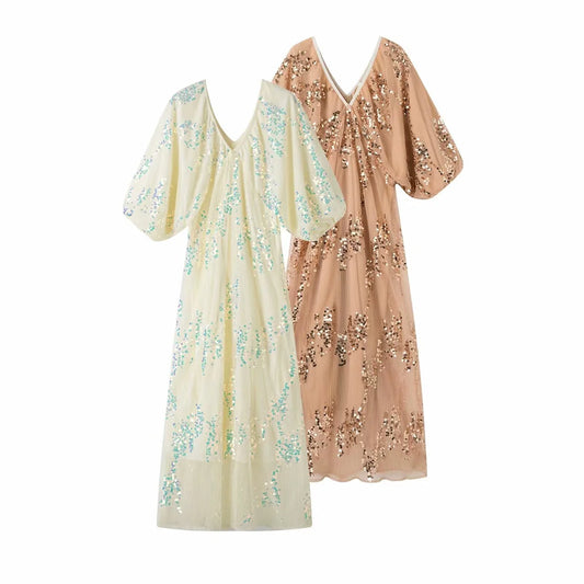 Batwing Sleeves Slimming Dress