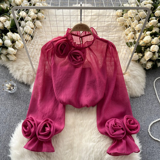 Ruffle Chiffon Blouse