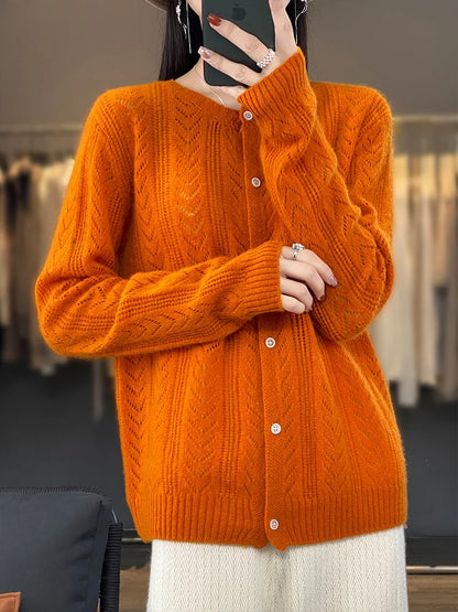 StellaKnit Wool Cardigan for Women