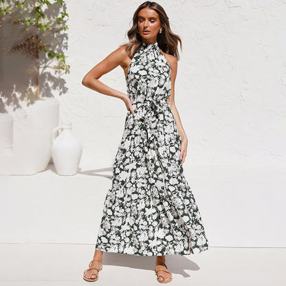 Boho Halter Polka Dot Dress
