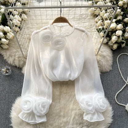 Ruffle Chiffon Blouse