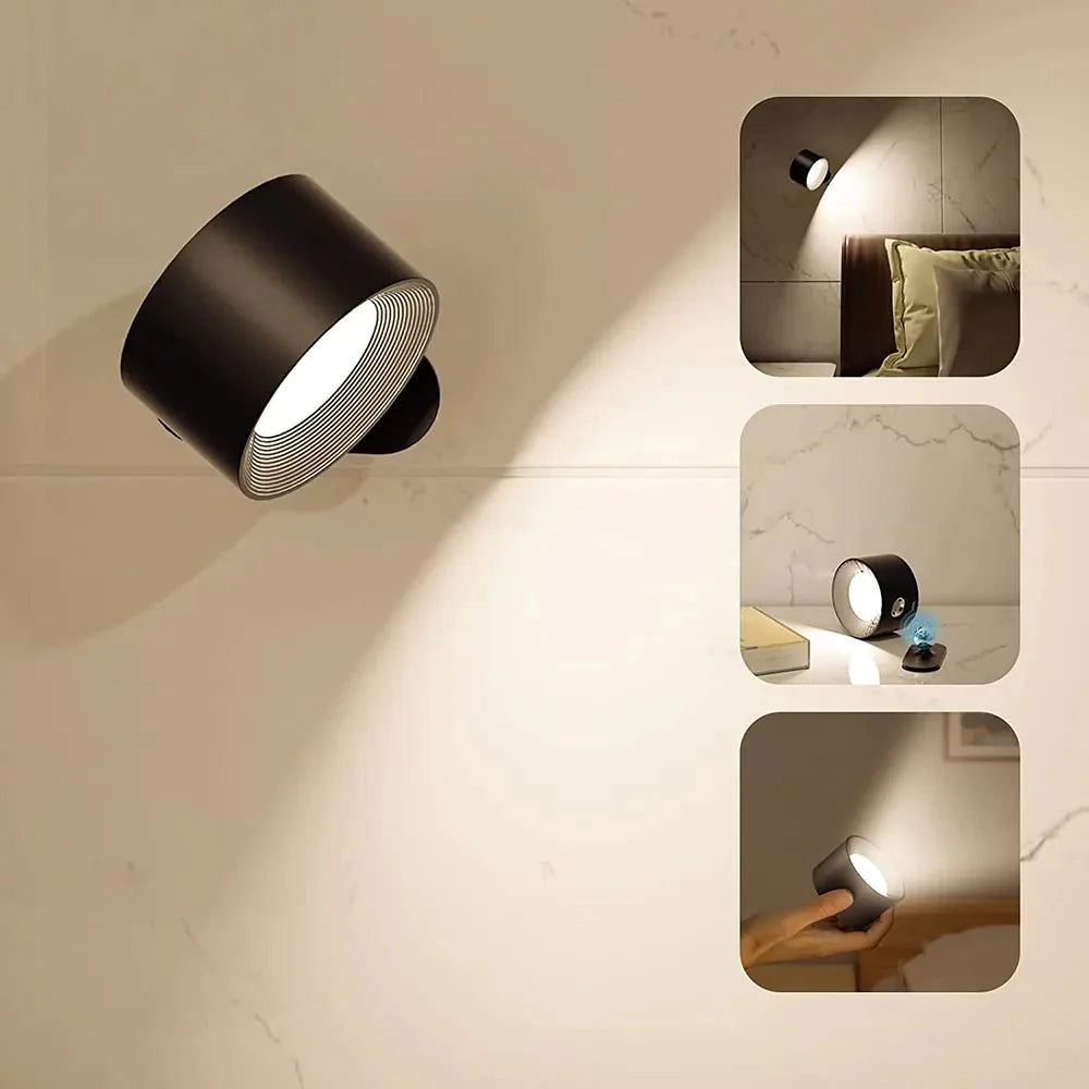 EasyStick Wireless Wall Lamp - Rechargeable, Dimmable, and 360° Adjustable Lighting