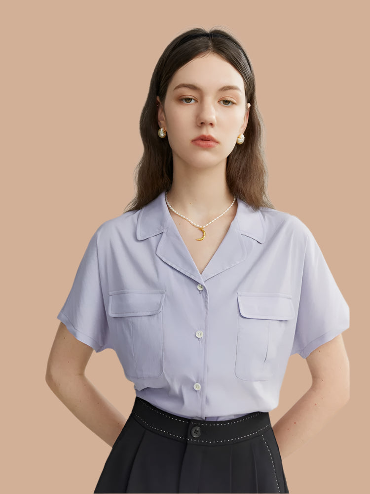 French Short Sleeve Blouse