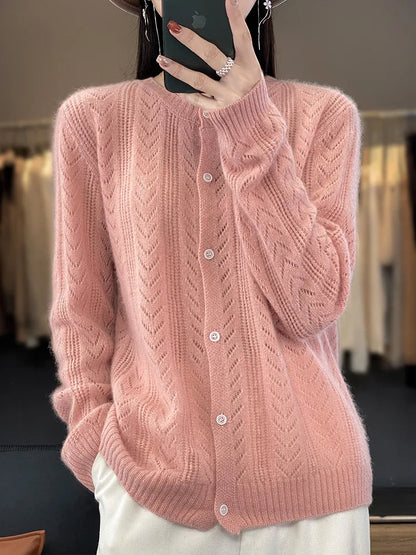 StellaKnit Wool Cardigan for Women