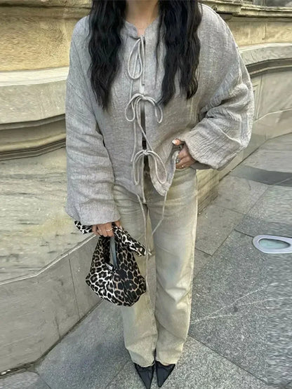 PureGrace Women's Linen Coat