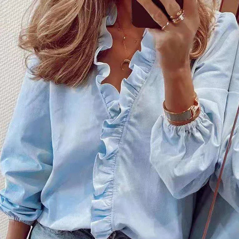 Chiffon Ruffle Blouse