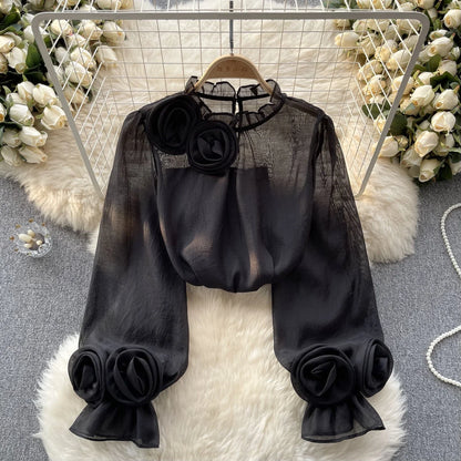 Ruffle Chiffon Blouse
