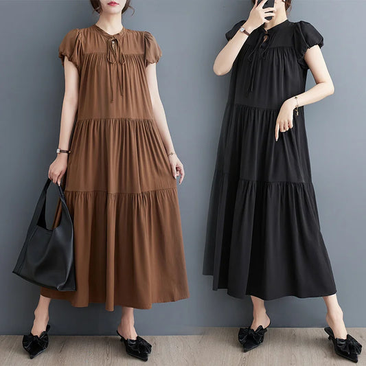 Elegant Charm Summer Vintage Dress