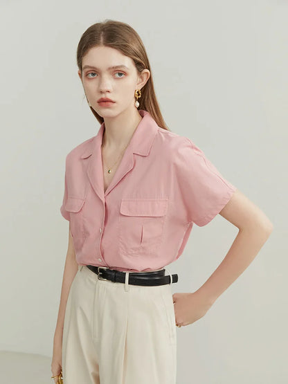 French Short Sleeve Blouse