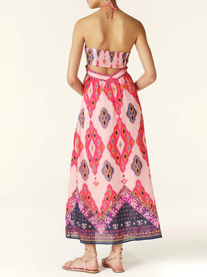 LushChic Floral Halter Sundress
