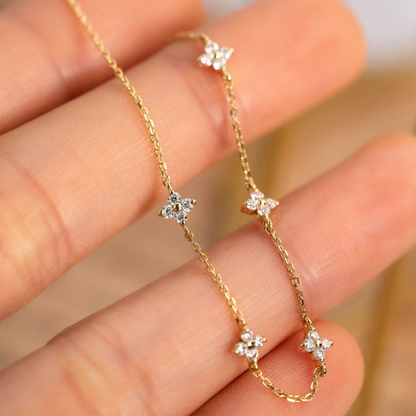 Close-up of the Daisy Women's Floral Bracelet showcasing its elegant design with delicate floral details, perfect for adding charm and sophistication to any outfit.