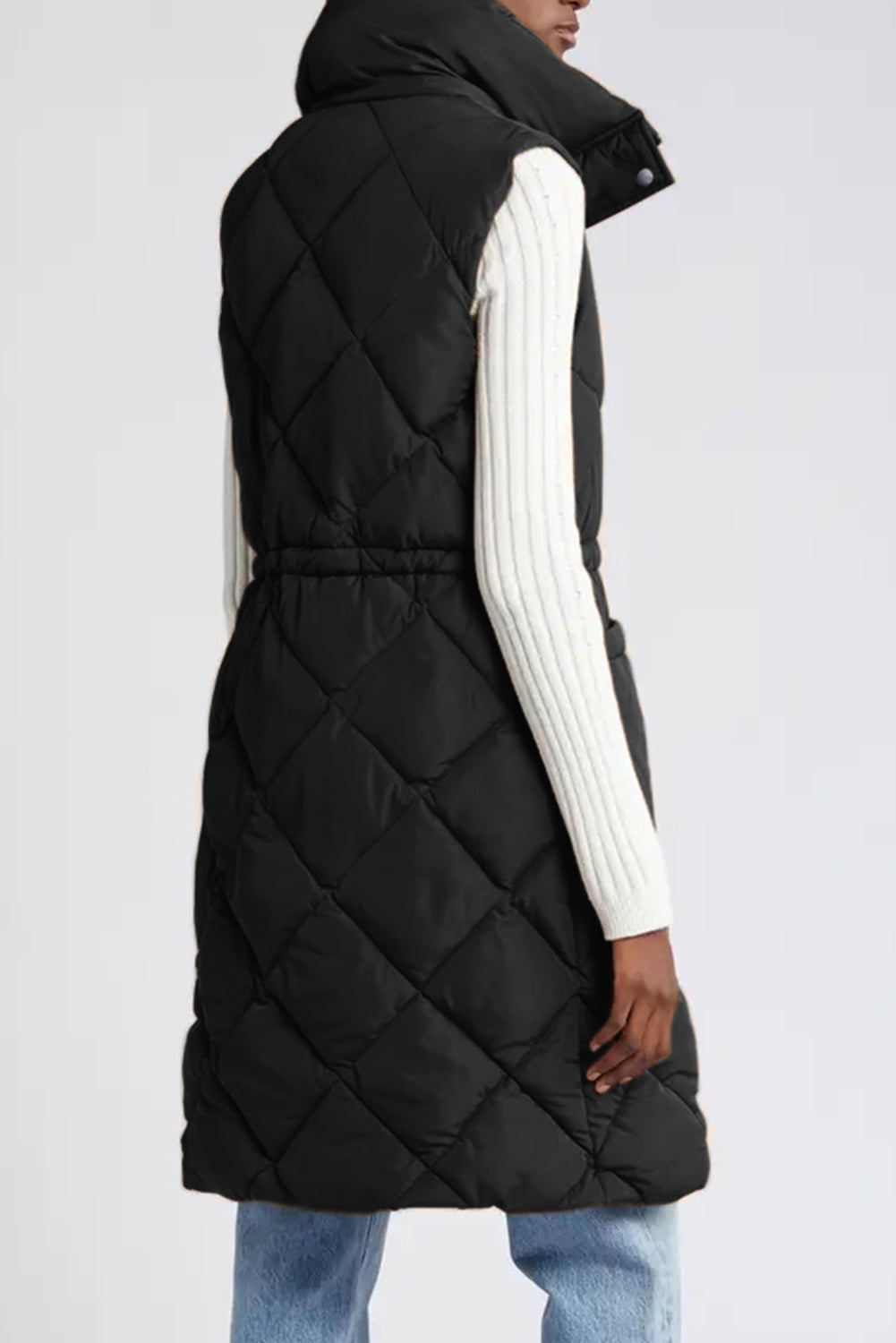 Harper - Long Quilted Puffer Vest