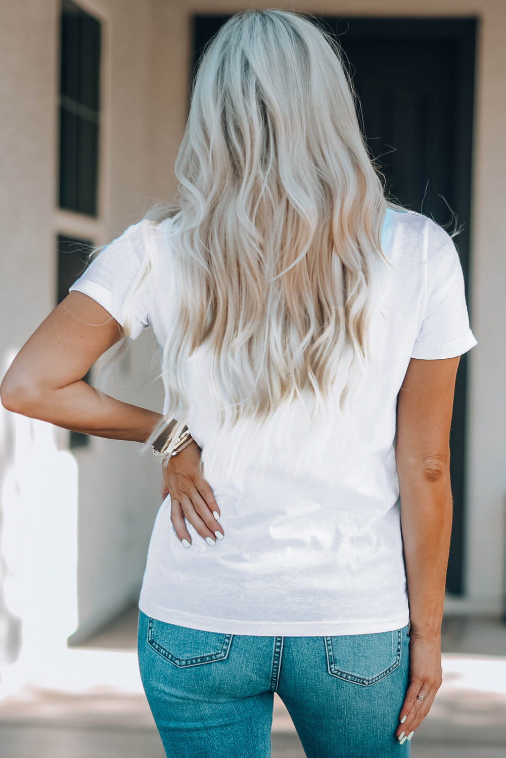 StarWave White Party in the USA Flag Fashion Top