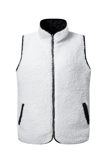 Cozy Sherpa-Lined Sleeveless Vest