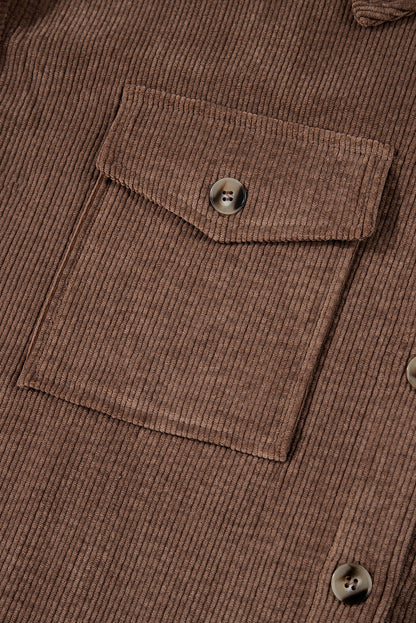Casual Waffle - Knit Button Up Shacket