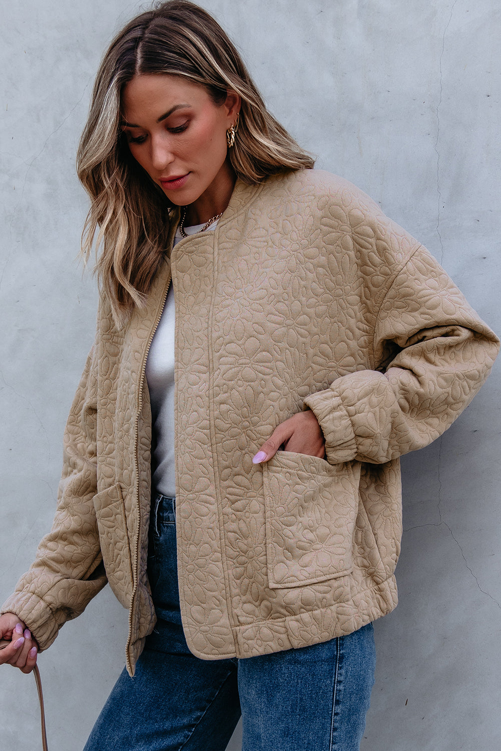 Ella - Quilted Bomber Jacket
