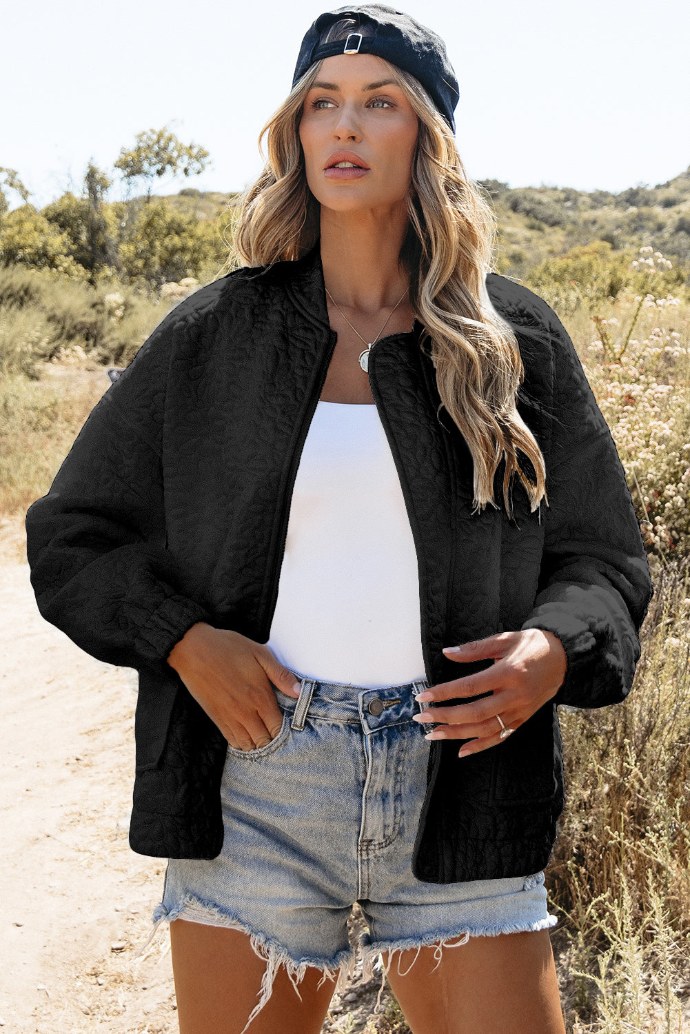 Ella - Quilted Bomber Jacket