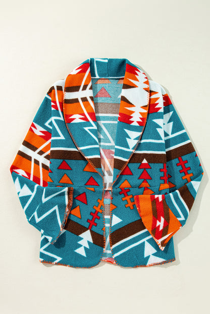Southwestern - Tribal Print Open Front Jacket