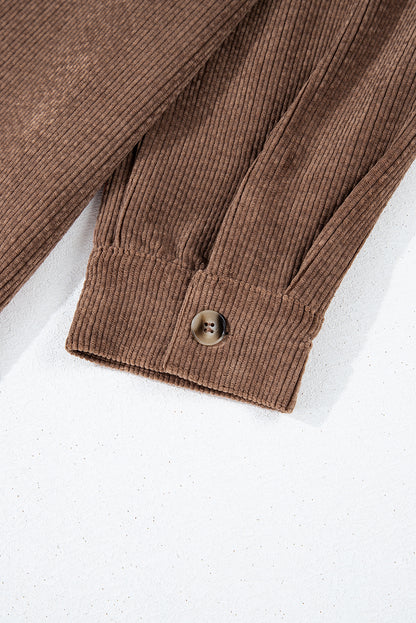 Casual Waffle - Knit Button Up Shacket