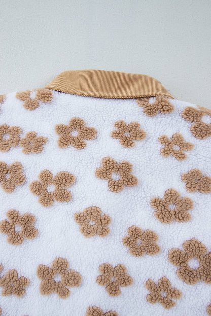 Fleece - Lined Button Up Teddy Jacket