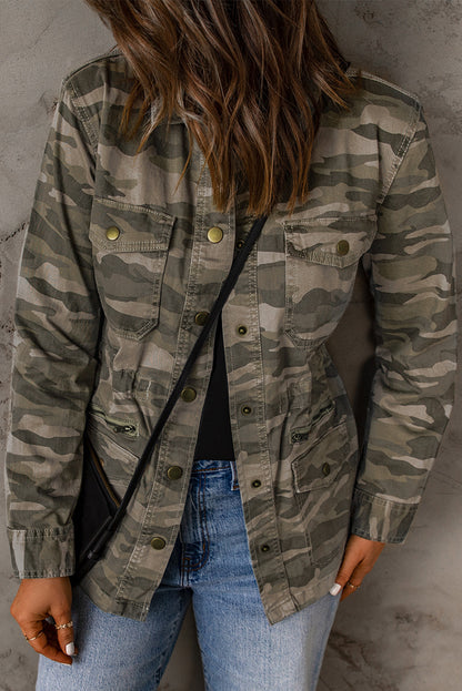 Lara - Stylish Camo Utility Jacket