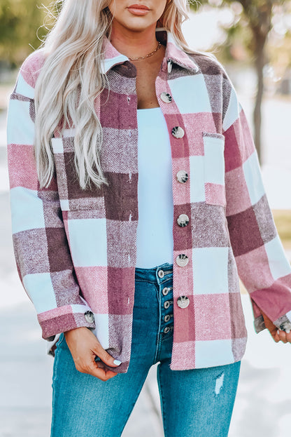 Rosie - Plaid Button-Up Shacket
