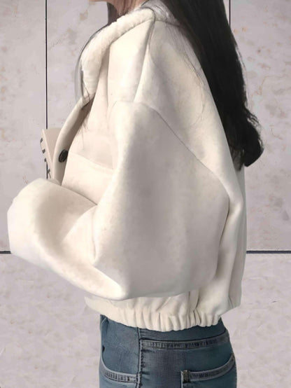 Amelia - Elegant Winter Wool Coat with Button Closure