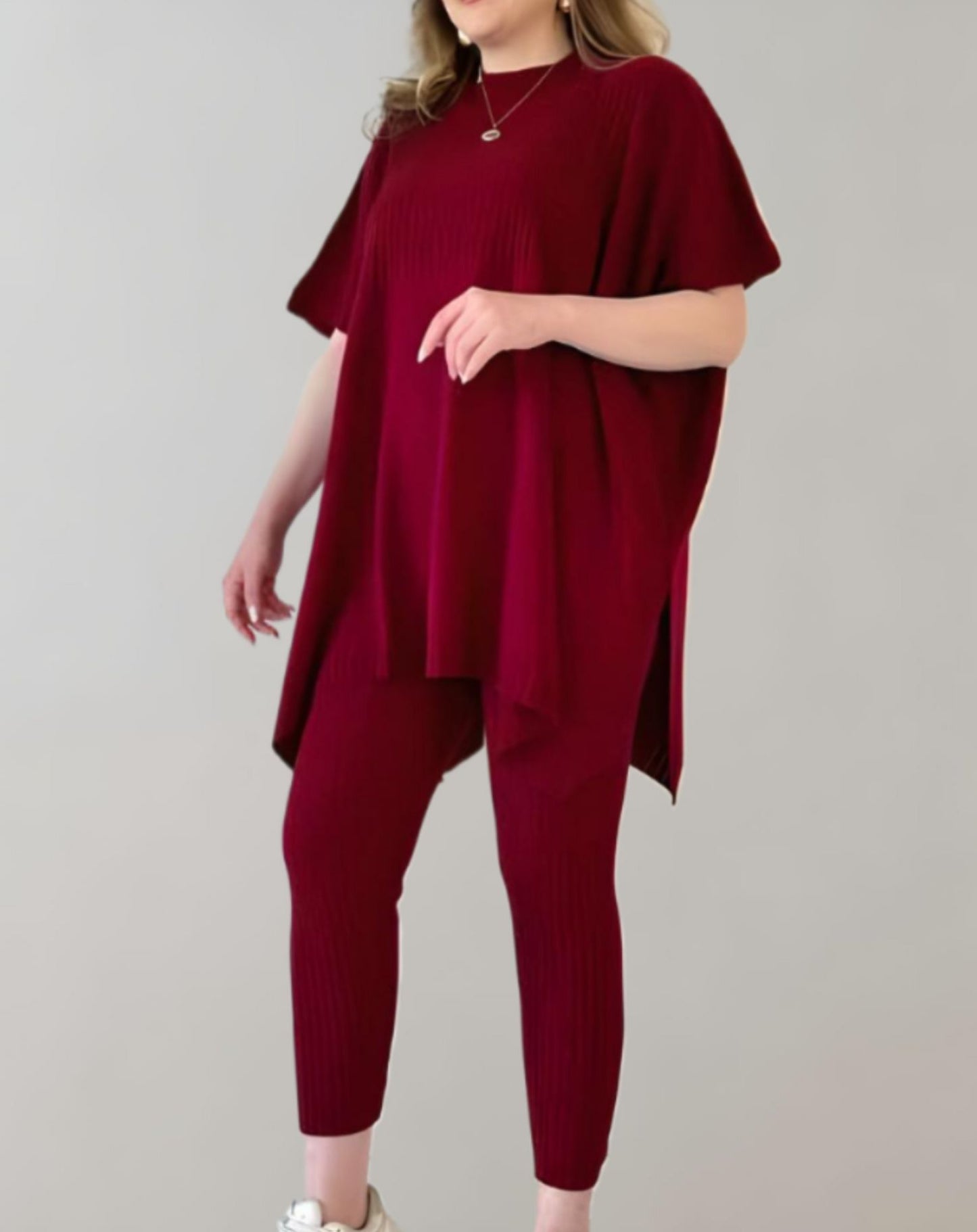 Avery - Stylish Oversized Knit Top with Matching Leggings