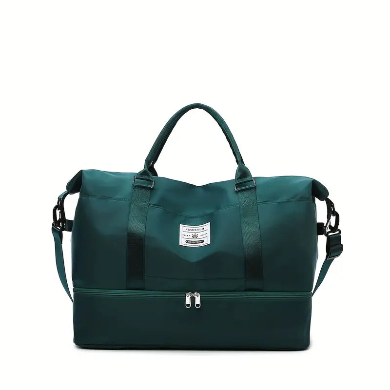 Women's travel bag with a spacious design, featuring sturdy handles, an adjustable strap, and smart compartments for organized storage. Perfect for weekend trips, gym sessions, or daily use, combining style and functionality for all your travel needs.