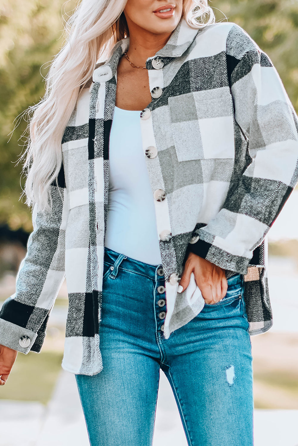 Rosie - Plaid Button-Up Shacket