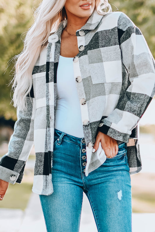 Rosie - Plaid Button-Up Shacket