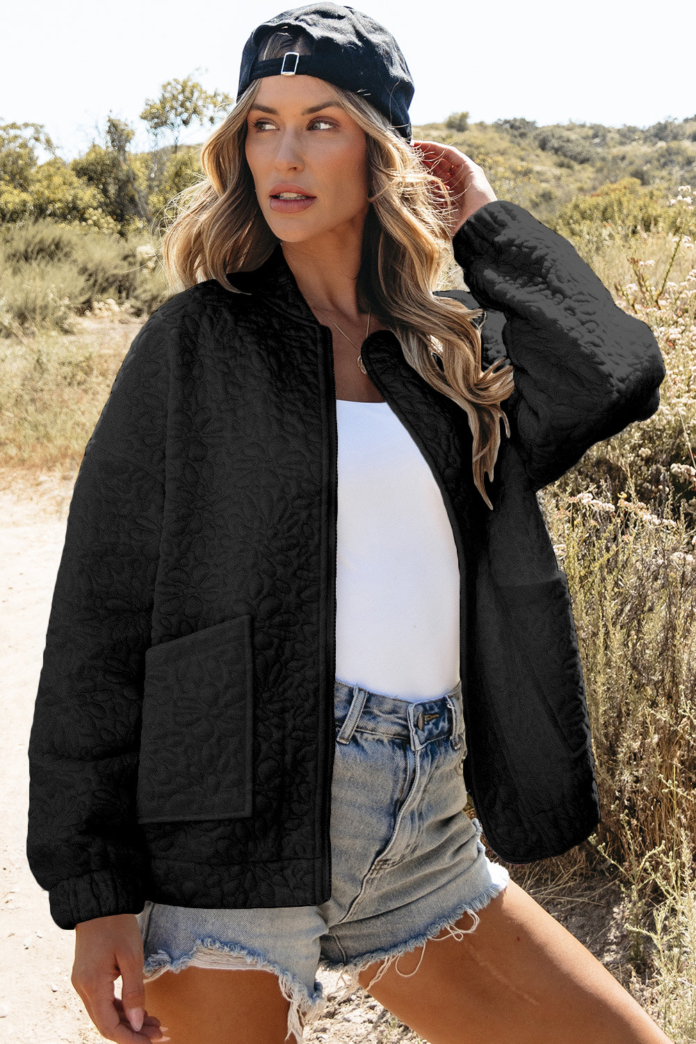 Ella - Quilted Bomber Jacket