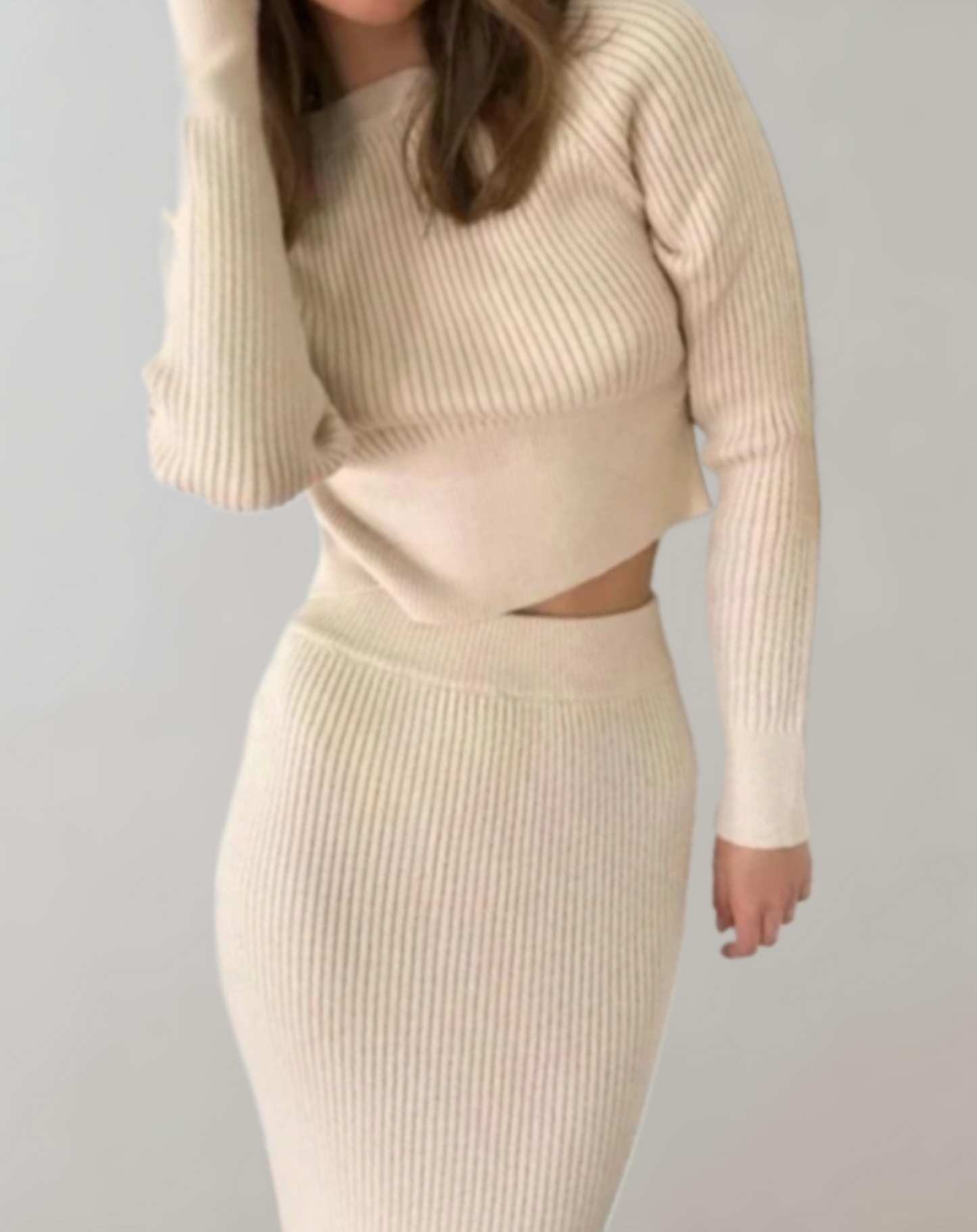 Diona - Two-piece set with knit elegance