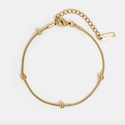 Close-up of the Ava Women's Minimal Bracelet, showcasing its elegant and minimalist design. A sophisticated accessory perfect for adding a subtle touch of style to any outfit.