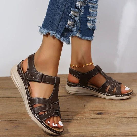 Image showcasing Isabella Women's Supportive Sandals with adjustable straps and a comfortable sole, ideal for stylish everyday wear.