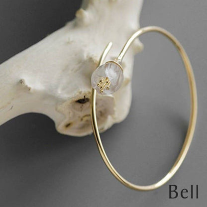Elegant and refined Lily | Women's Floral Bracelet | Minimalist Design Bracelet, featuring a delicate floral charm and a sleek minimalist style, perfect for enhancing any outfit.